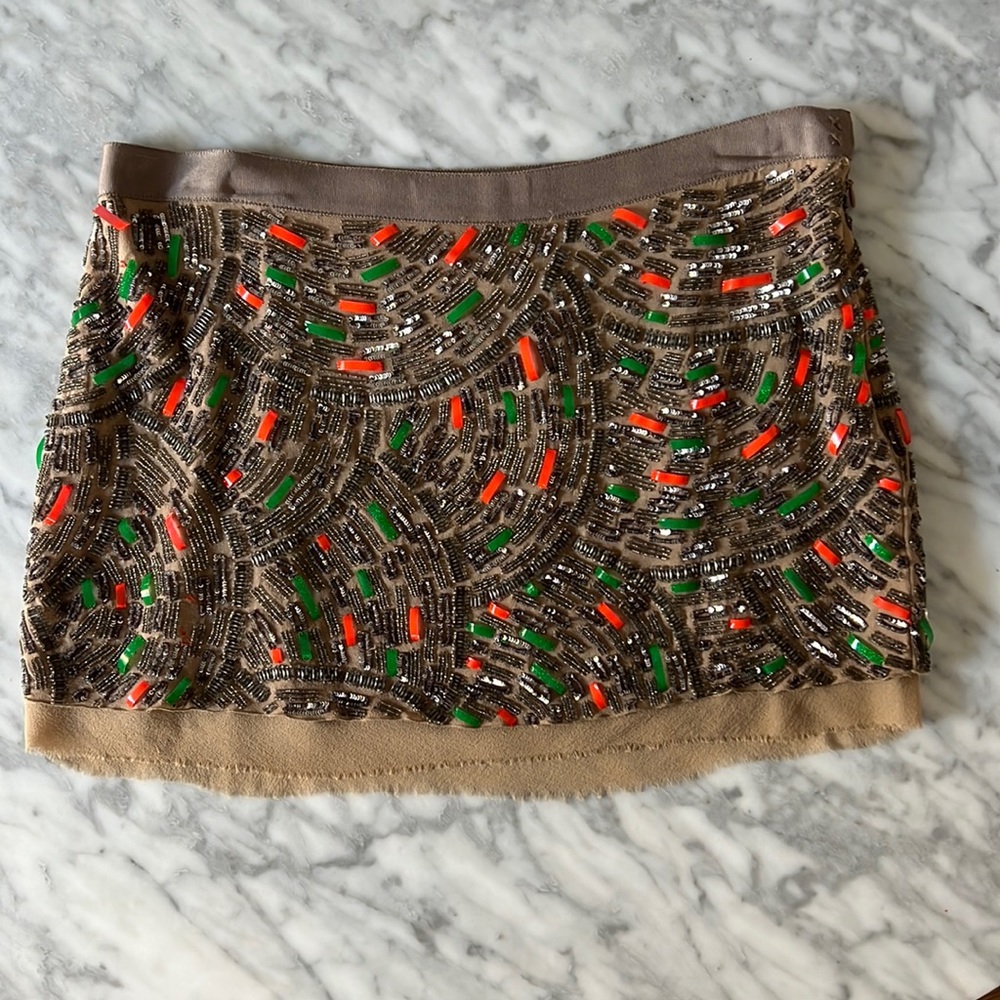 Elizabeth and James Sequin mini skirt